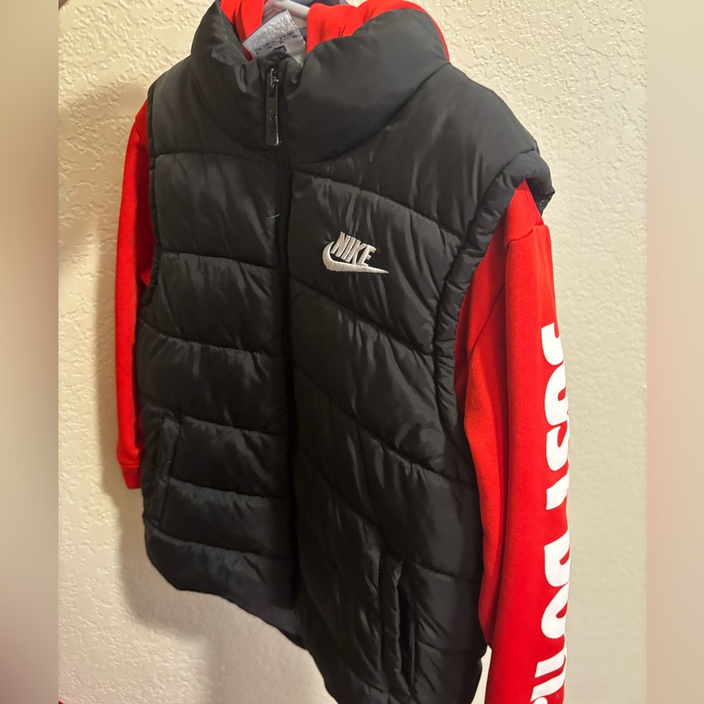 Nike Black Vest with Red Sleeves